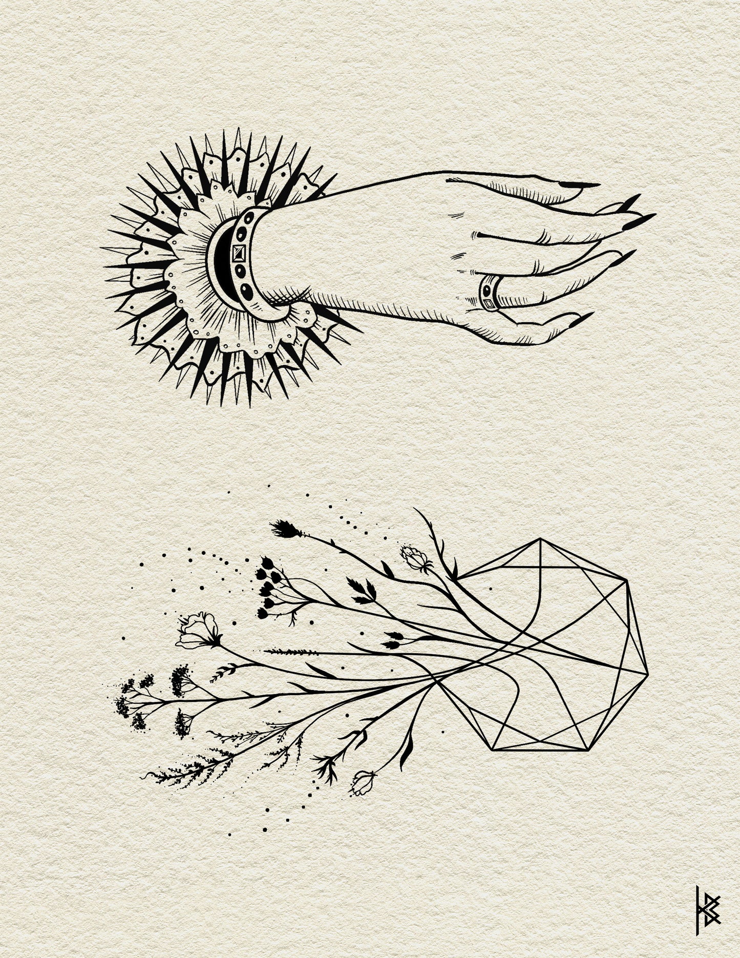 HAND & FLOWERS