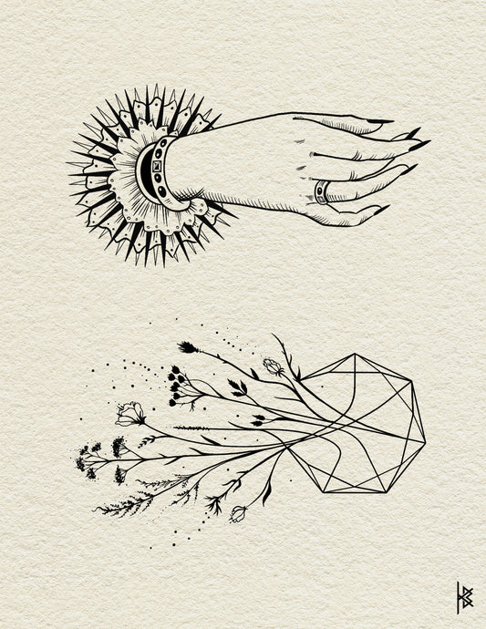HAND & FLOWERS